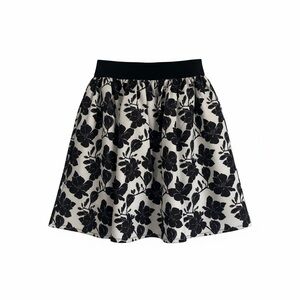 Black and White Floral Women's Skirt